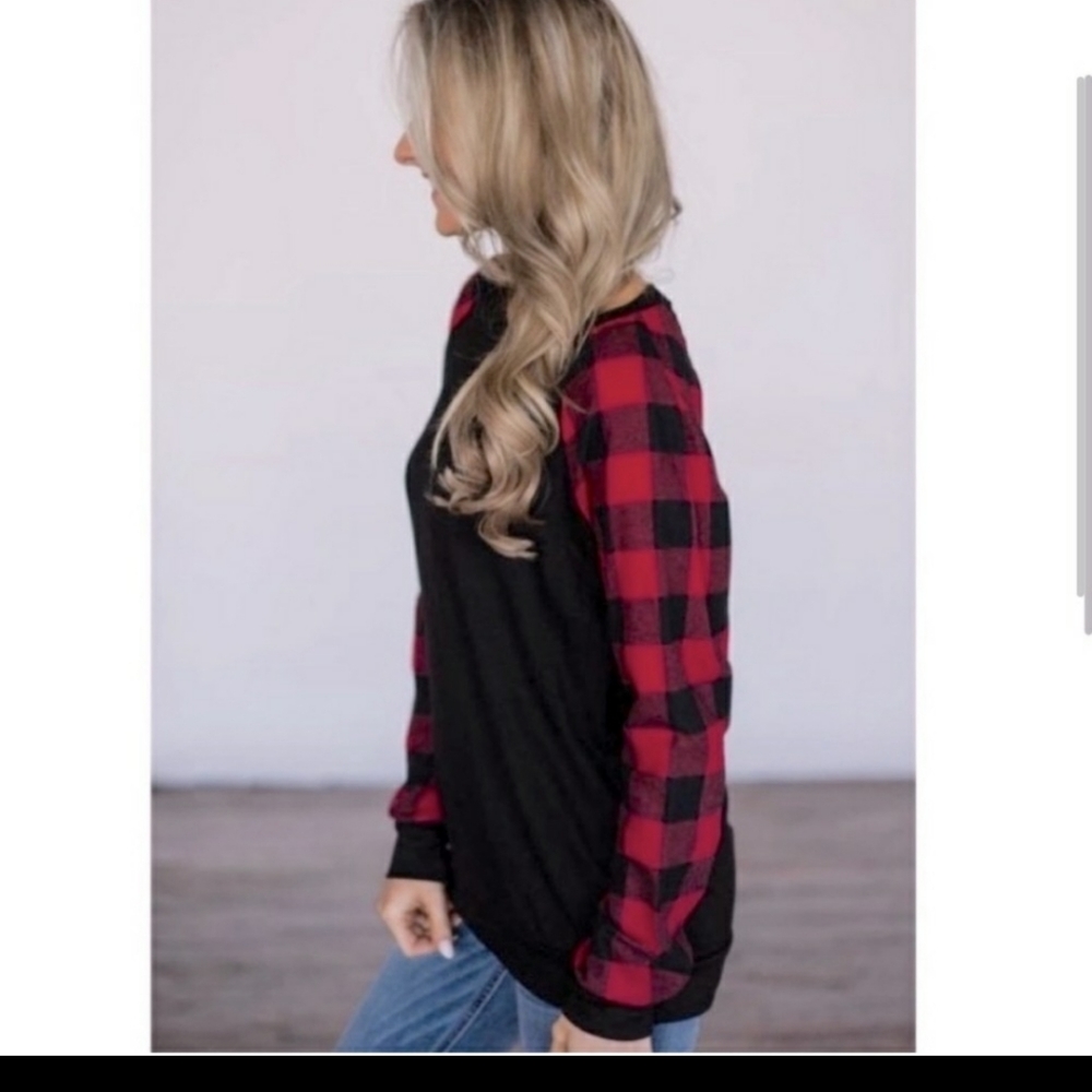 Red Buffalo Plaid Top - Picture 3 of 4